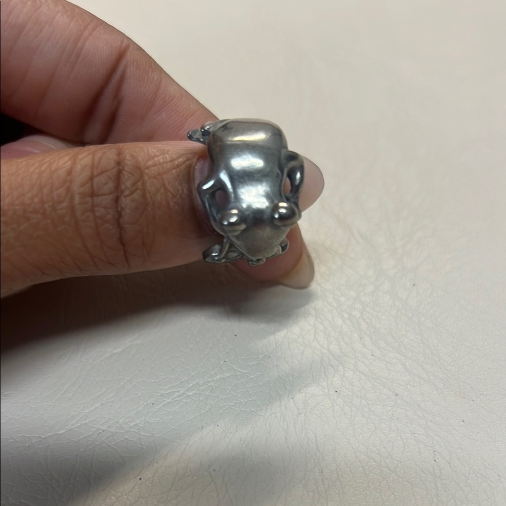 Silver Frog Ring - Picture 4 of 6